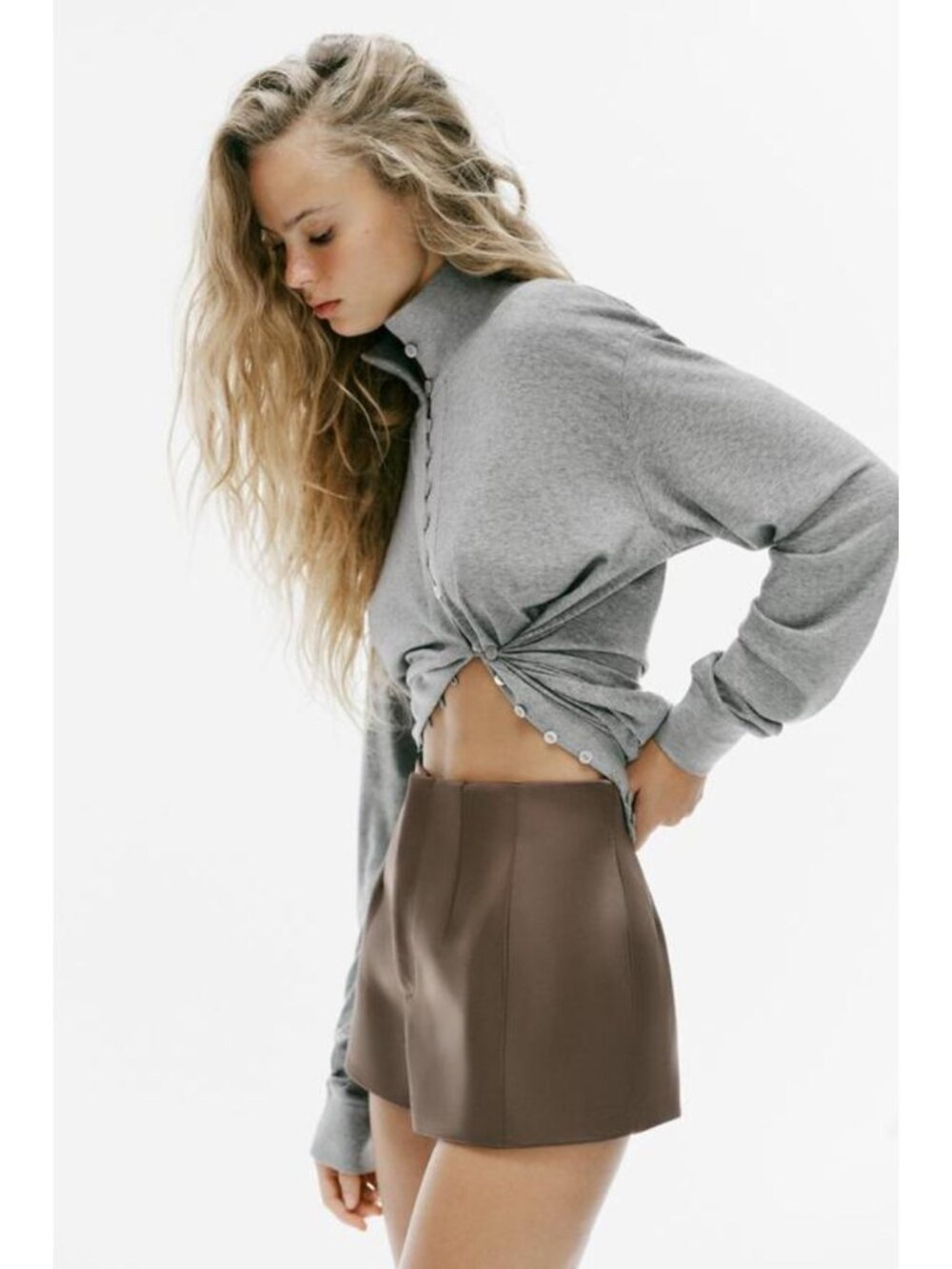 ZARA SATIN MINI SHORTS 1255/569/753